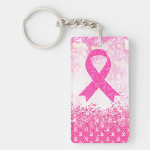 Breast Cancer Awareness Pink Ribbon  Key Ring
