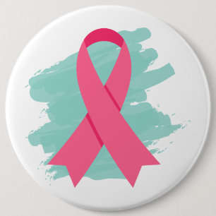 Breast Cancer Awareness Pink Ribbon Logo 6 Cm Round Badge