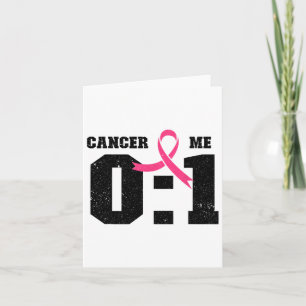 Breast Cancer Awareness Pink Ribbon - Me 1 Cancer  Card