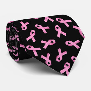 Breast Cancer Awareness Pink Ribbon Pattern Tie