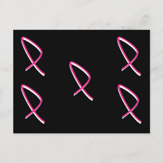 Breast Cancer Awareness Pink Ribbon Postcard