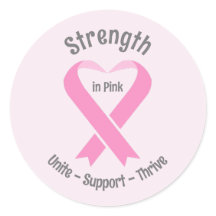 Breast Cancer Awareness Pink Ribbon Sticker