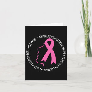 Breast Cancer Awareness Pink Ribbon Support Squad Card