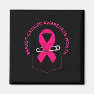 Breast Cancer Awareness Pink Ribbon Support Squad  Magnet