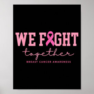 Breast cancer awareness pink ribbon support squad poster