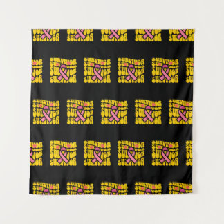 Breast Cancer Awareness Pink Ribbon Survivor Tapestry