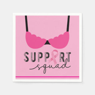 Breast Cancer Awareness Pink ribbon themed Napkin