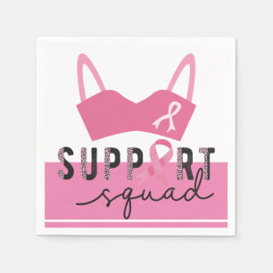 Breast Cancer Awareness Pink ribbon themed Napkin
