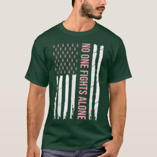 Breast Cancer Awareness Pink Ribbon USA American F T-Shirt