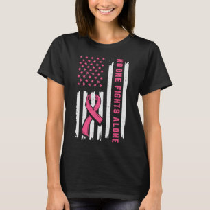 Breast Cancer Awareness Pink Ribbon USA American T-Shirt