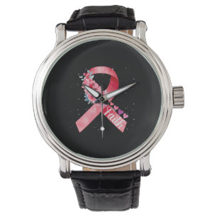 Breast Cancer Awareness Pink Ribbon Watch