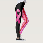 Breast Cancer Awareness Pink Stripe Ribbon Leggings<br><div class="desc">This design was created through digital art. It may be personalised by clicking the customise button and changing the colour, adding a name, initials or your favourite words. Contact me at colorflowcreations@gmail.com if you with to have this design on another product. Purchase my original abstract acrylic painting for sale at...</div>