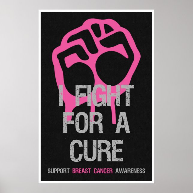 Breast Cancer Awareness Posters Fight For Cure (Front)
