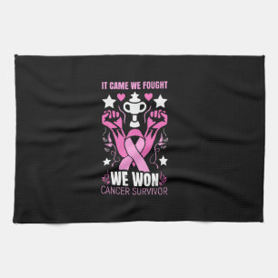 breast cancer awareness quotes tea towel