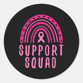 Breast Cancer Awareness Rainbow In October We Wear Classic Round Sticker