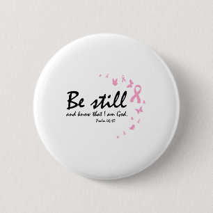 Breast Cancer Awareness Religious Christian Gifts 6 Cm Round Badge