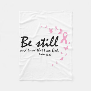 Breast Cancer Awareness Religious Christian Gifts Fleece Blanket