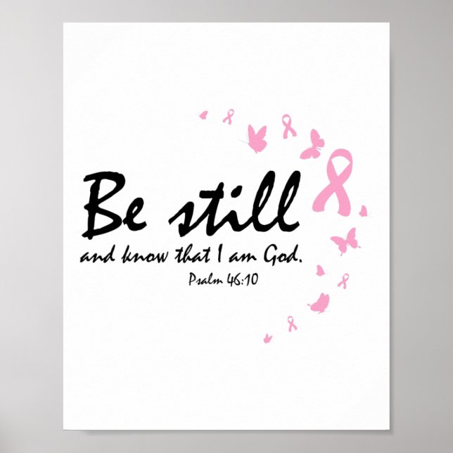 Breast Cancer Awareness Religious Christian Gifts  Poster (Front)