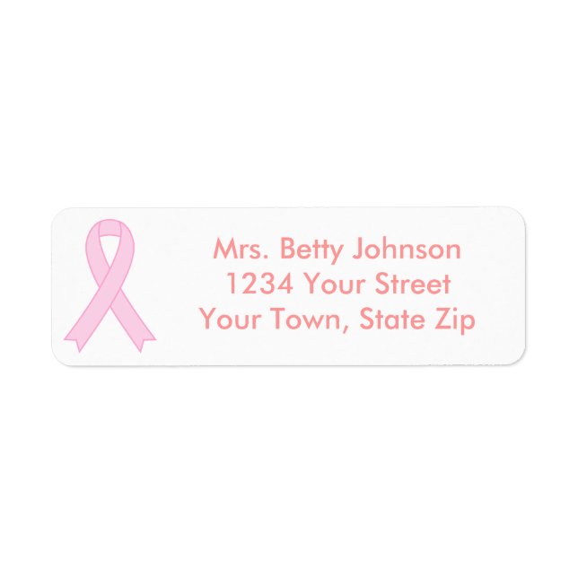 Breast Cancer Awareness Return Address Labels (Front)