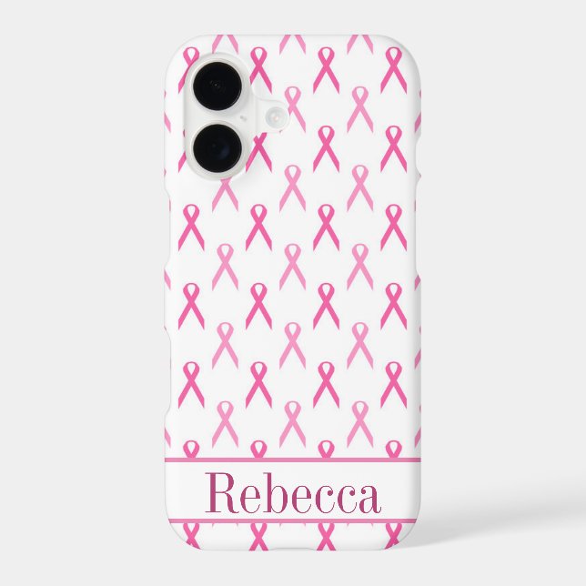 Breast Cancer Awareness Ribbon iPhone Case (Back)