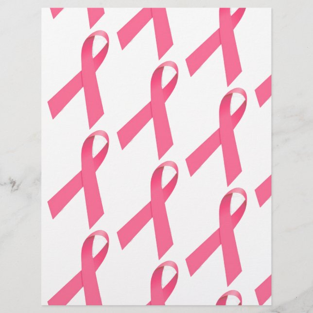 Breast Cancer Awareness Ribbon Print Flyer (Front)