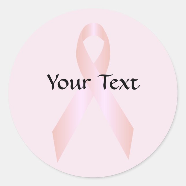 Breast Cancer Awareness Ribbon Sticker Template  4 (Front)