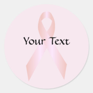 Breast Cancer Awareness Ribbon Sticker Template 4