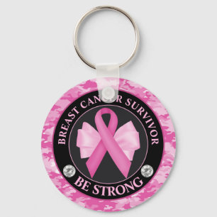 Breast Cancer Awareness Ribbon Survivor Key Ring