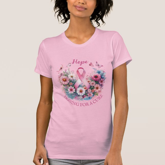 Breast Cancer Awareness Ribbon T-Shirt (Front)