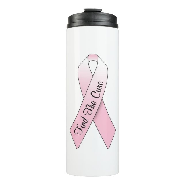 Breast Cancer Awareness Ribbon Thermal Tumbler (Front)