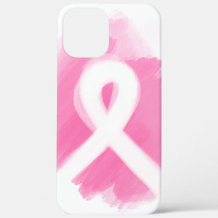 Breast Cancer Awareness Ribbon Watercolor iPhone 12 Pro Max Case