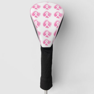 Breast Cancer Awareness Ribbon Watercolor Golf Head Cover
