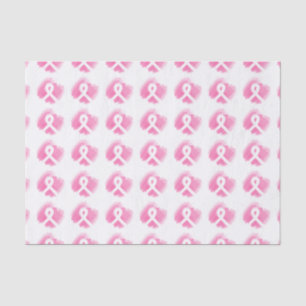 Breast Cancer Awareness Ribbon Watercolor Tissue Paper