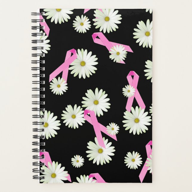 Breast Cancer Awareness Ribbons and Daisies   Planner (Front)