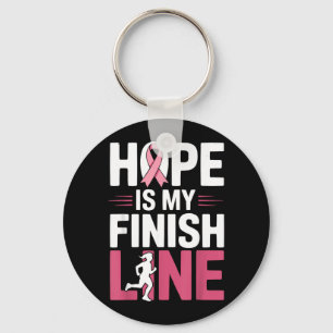 Breast Cancer Awareness Runner Running Pink Ribbon Key Ring