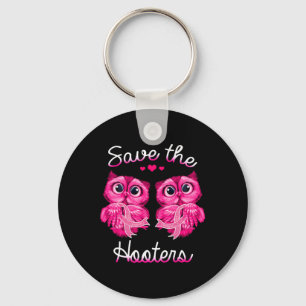 Breast Cancer Awareness Save The Hooters  Key Ring