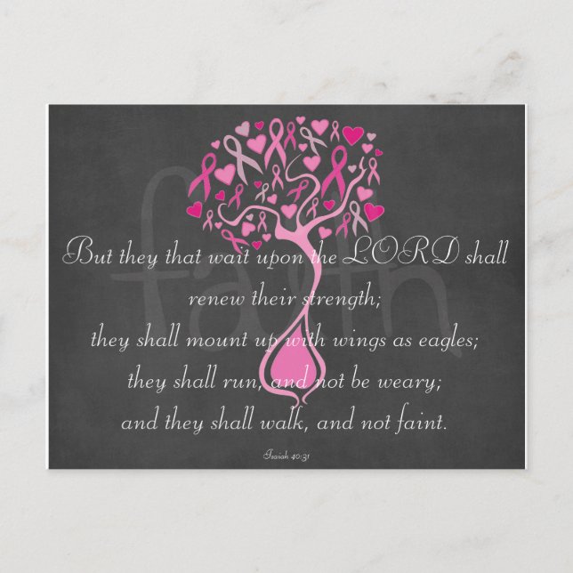 Breast Cancer Awareness Scripture Postcards (Front)