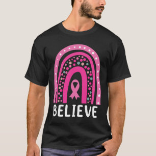 Breast Cancer Awareness Shirt Rainbow Believe Canc