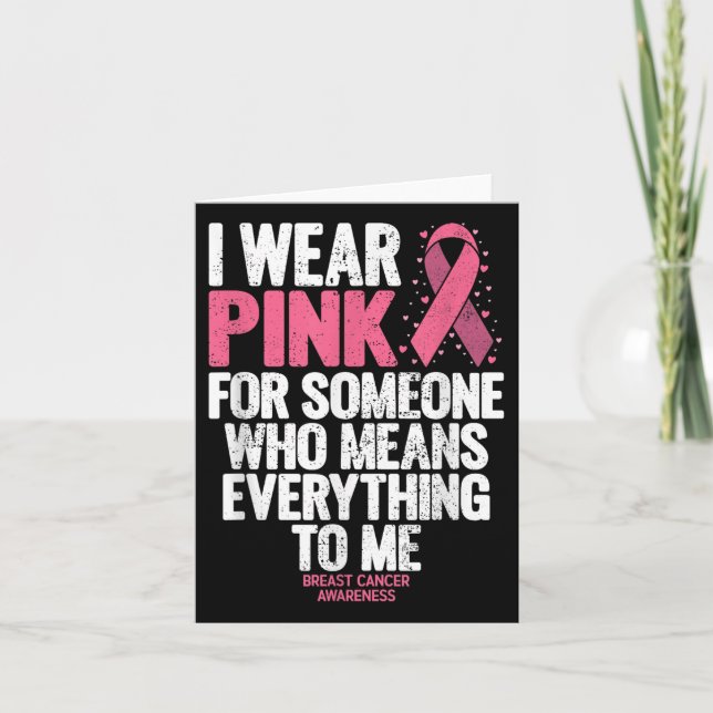 Breast Cancer Awareness Shirts For Family Breast C Card (Front)