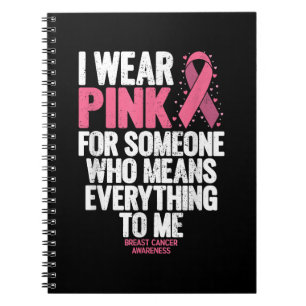 Breast Cancer Awareness Shirts for Family Breast C Notebook