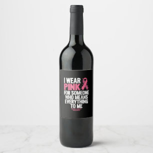 Breast Cancer Awareness Shirts for Family Breast C Wine Label