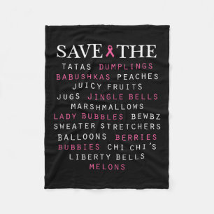 Breast Cancer Awareness Slang Terms Fleece Blanket