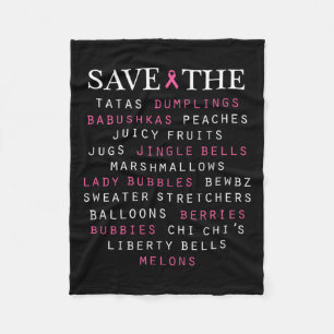 Breast Cancer Awareness Slang Terms Fleece Blanket