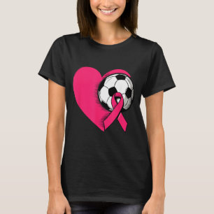 Breast Cancer Awareness Soccer Pink Ribbon Women T-Shirt