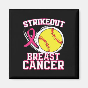 Breast Cancer Awareness - Softbyll Strike Out Pink Magnet