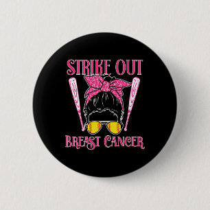 Breast Cancer Awareness - Softll Strike Out Pink R 6 Cm Round Badge