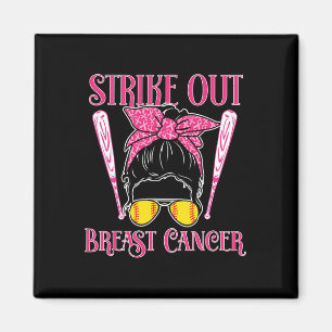 Breast Cancer Awareness - Softll Strike Out Pink R Magnet