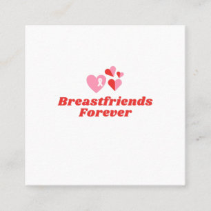 Breast cancer awareness square business card