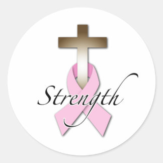 breast Cancer awareness strength Classic Round Sticker