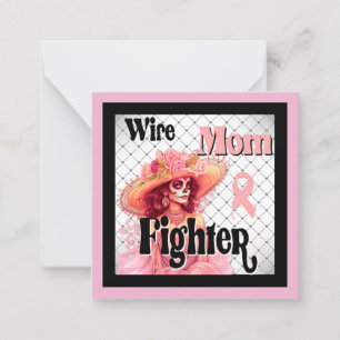 Breast Cancer Awareness Sugar Skull  Card